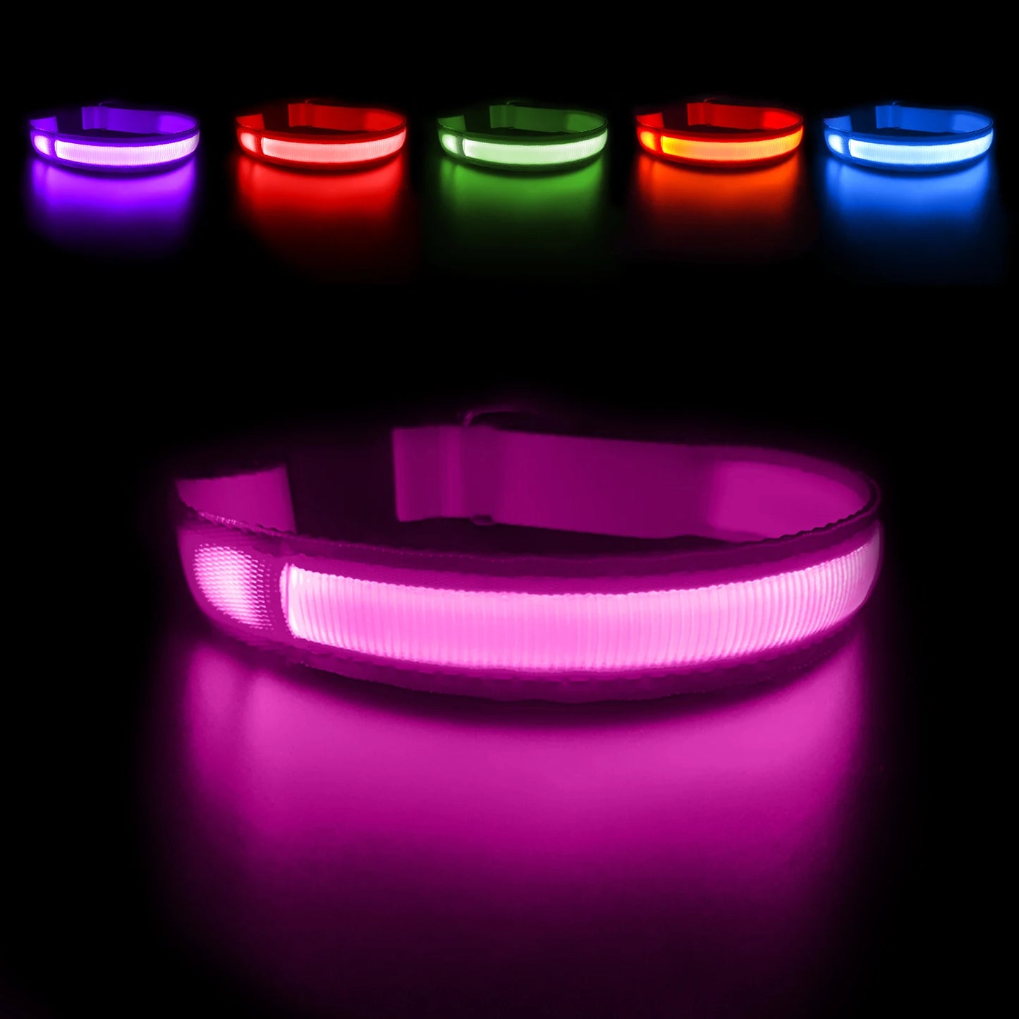 Adjustable LED Necklace for Pet Safety