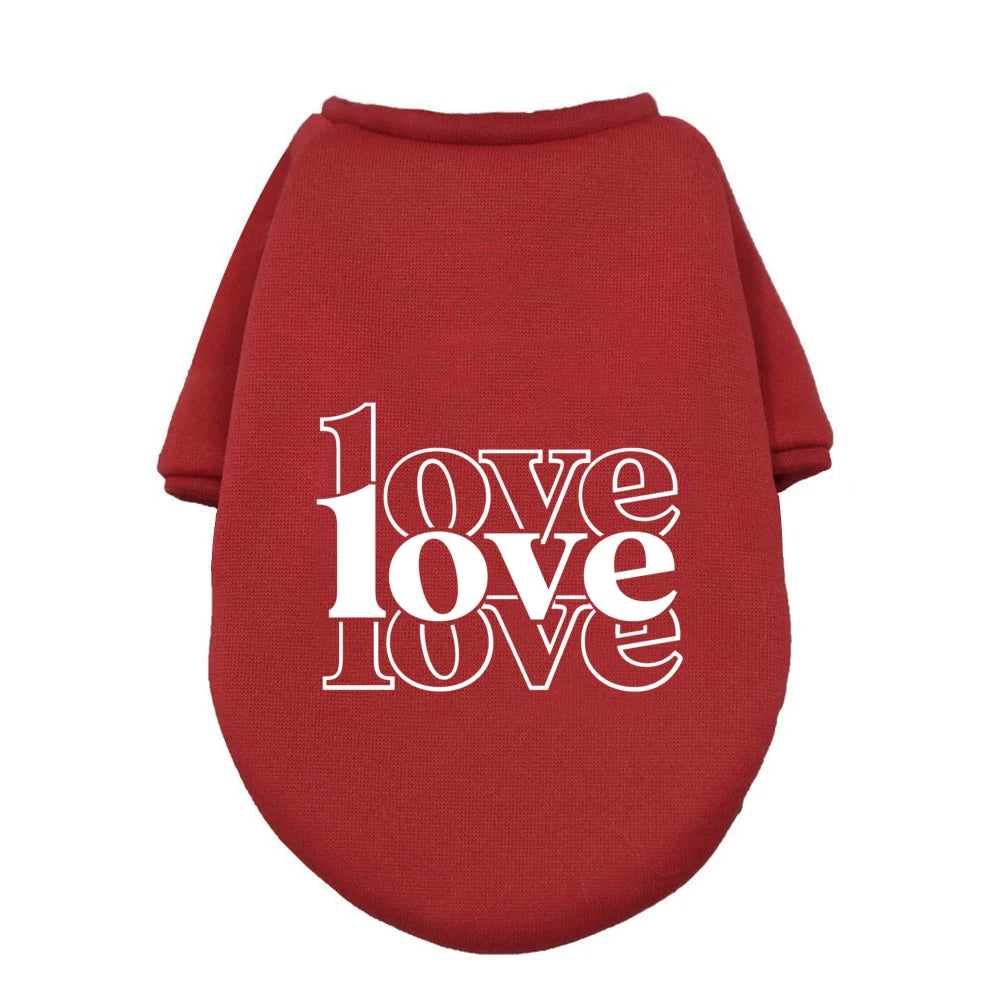 A perfect Valentine’s gift – comfy LOVE hoodie for your furry companion