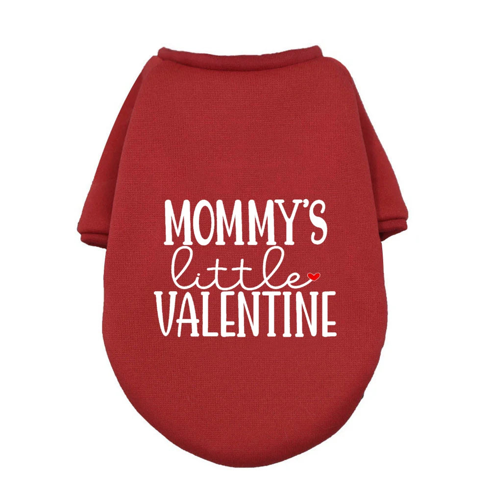 Cozy up your dog in this adorable printed hoodie for Valentine’s Day